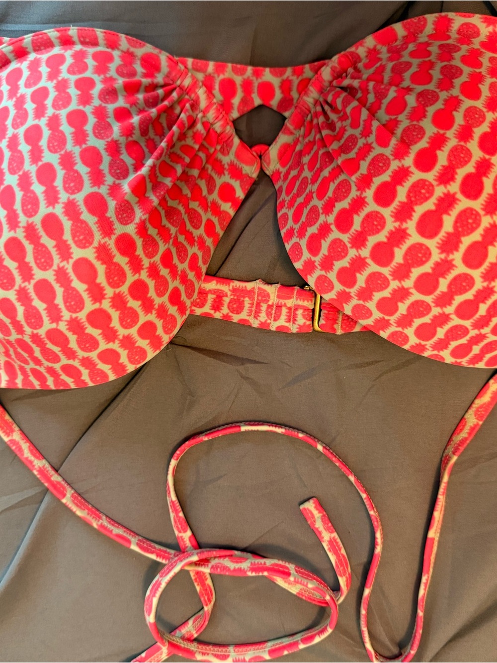 Victoria's Secret Hot Pink Pineapple Bikini Top
